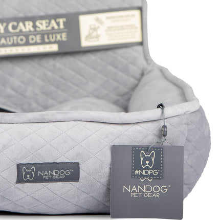 CAR SEAT QUILTED MICRO-FLEECE - LIGHT GRAY
