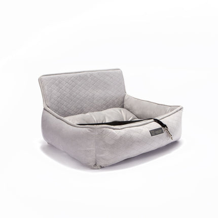 CAR SEAT QUILTED MICRO-FLEECE - LIGHT GRAY