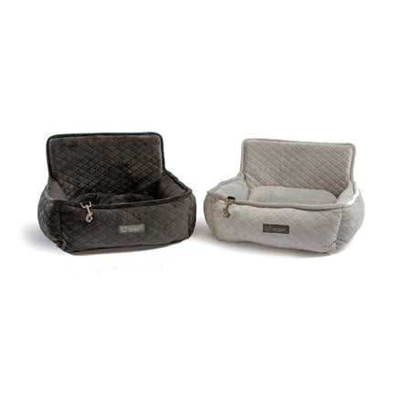Dog Car Seat Bed (Light Grey) - SMALL - NANDOG PET GEAR